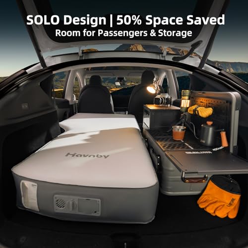 Havnby Tesla Model Y Solo Mattress, Wedge Design & 6.7-Inch Solid Foam for Flat Car Bed, Portable Camping Mattress w/Buil...