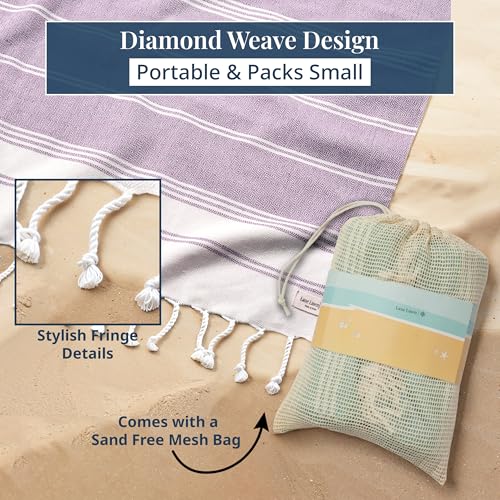 LANE LINEN Picnic Mat for Beach Vacation Essentials - Large Outdoor Blanket,Quick Dry and Pre-Washed, Soft Comfort, Perfec...
