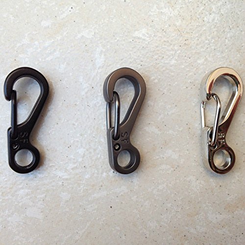 SZHOWORLD 10PCS/LOT Mini SF Spring Backpack Clasps Metal Snap Carabiners EDC Keychain Camping Bottle Paracord Hooks