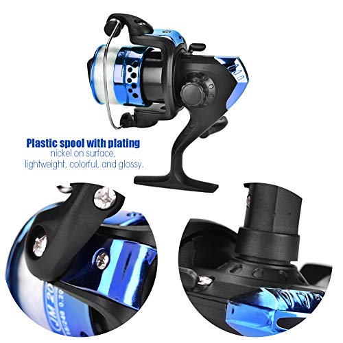 OUKENS Fishing Reel, 3 Colors Freshwater Plastic Plating Lightweight Spinning Fishing Reel Tackle Accessory
