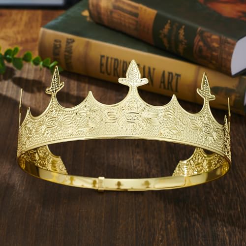 XEUZK King Crown for Men Crowns Tiara for Birthday Party Costume