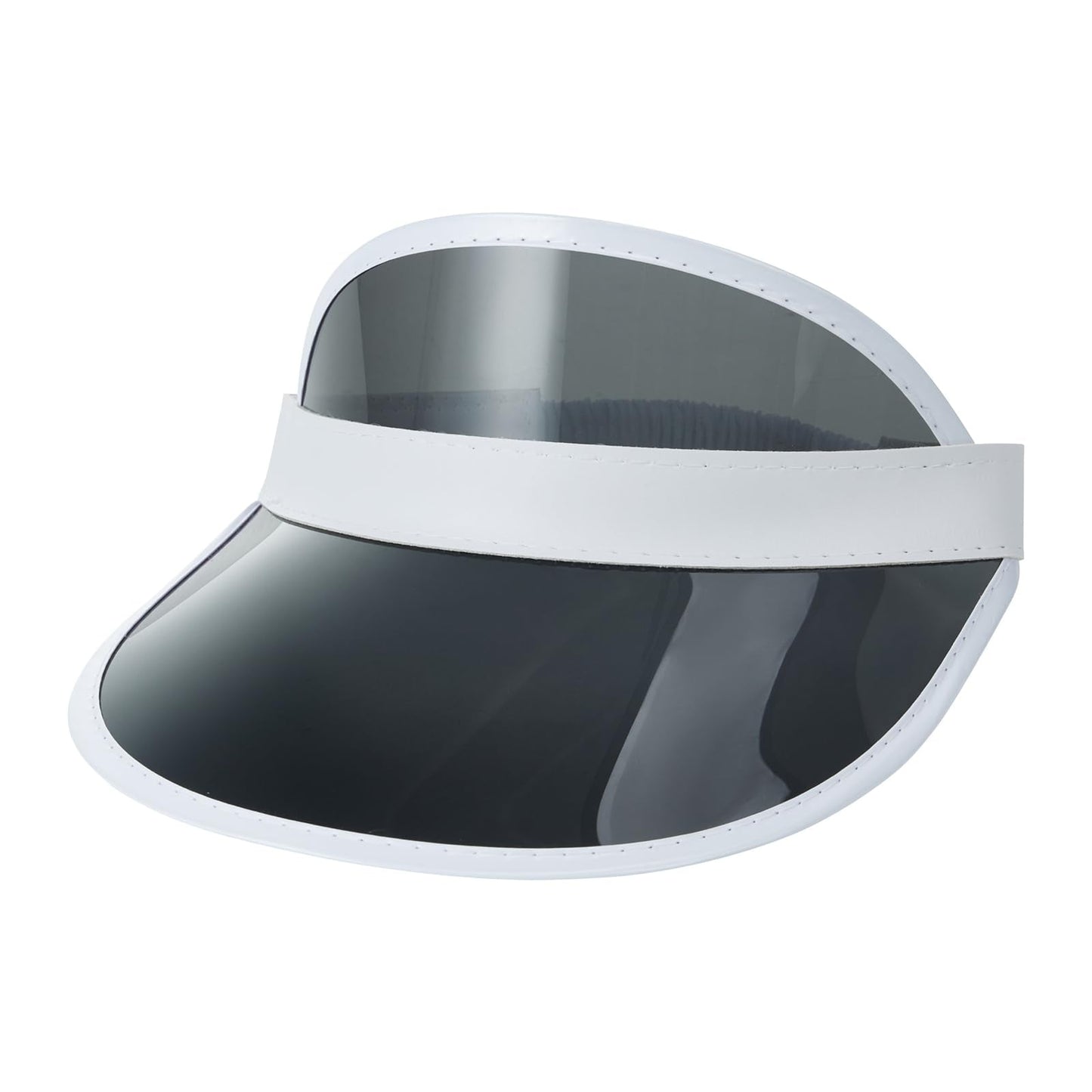 Sun Visor Hat Women Men, Clear Plastic Poker Visors, Tennis Beach Sport Sunshade Hat Bicycle Sunhat Headwear (Black, ONE Size)