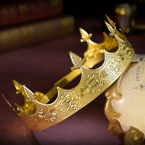 XEUZK King Crown for Men Crowns Tiara for Birthday Party Costume