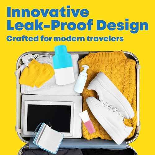 Multi-Size Silicone Bottle Covers for Travel ? Leak-Proof Stretchable Sleeves & Safety Clip Locks, Silicone Covers for Travel Toiletries, Bottle Sleeves for Traveling Essentials