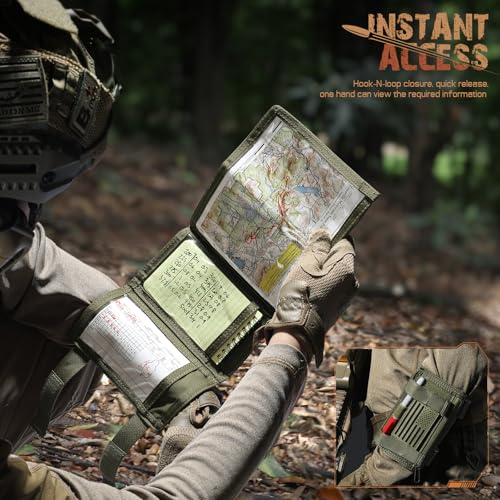 LIVANS Map Case Tactical Arm Sleeve QB Wristband Map Pouch Tactical Armband Sleeve Military Arm Wrist Pouch Document DOPE ...