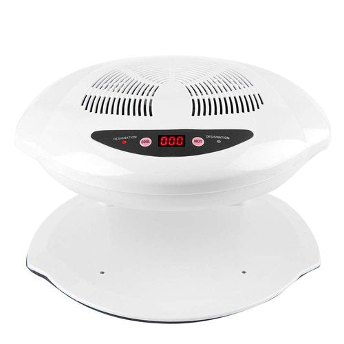 Nail Dryer Hot & Cold Air Nail Dryer Warm-Cool Nail Polis Drying Fan Manicure Tool White UV Gel Nail Lamp for Fingernail & Toenail Gels Based Polishes US Plug 110v