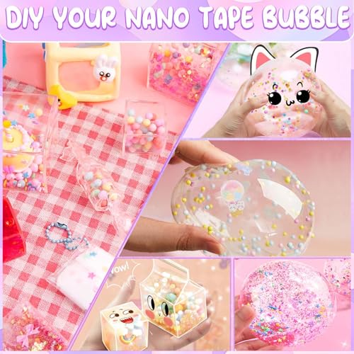 Nano Tape Bubble Kit for Kids, Nano Tape Squishy Maker Making Kit, Arts and Crafts Toys, Birthday Toys Gifts for 4 5 6 7 8...