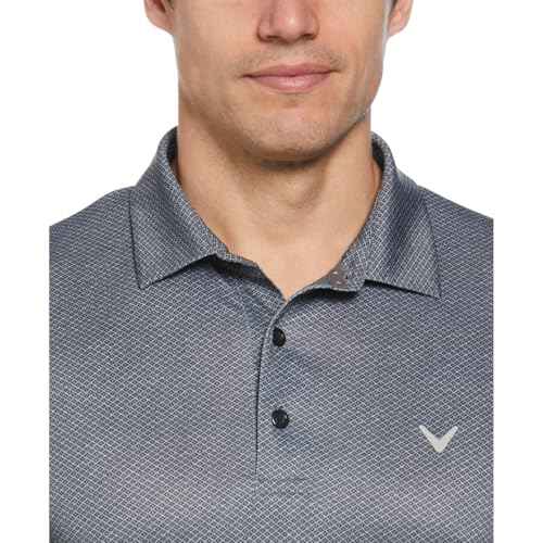 Callaway Men's Swing Tech Ventilated Short Sleeve Golf Polo Shirt, Moisture-Wicking, Textured Ventilated Fabric