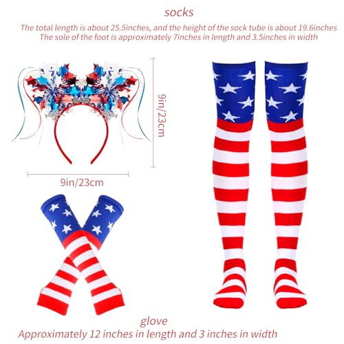 4th of July Tutu Set Red White and Blue Tutu Patriotic Costume Accessories Set Independence Day Costume Halloween Cosplay ...