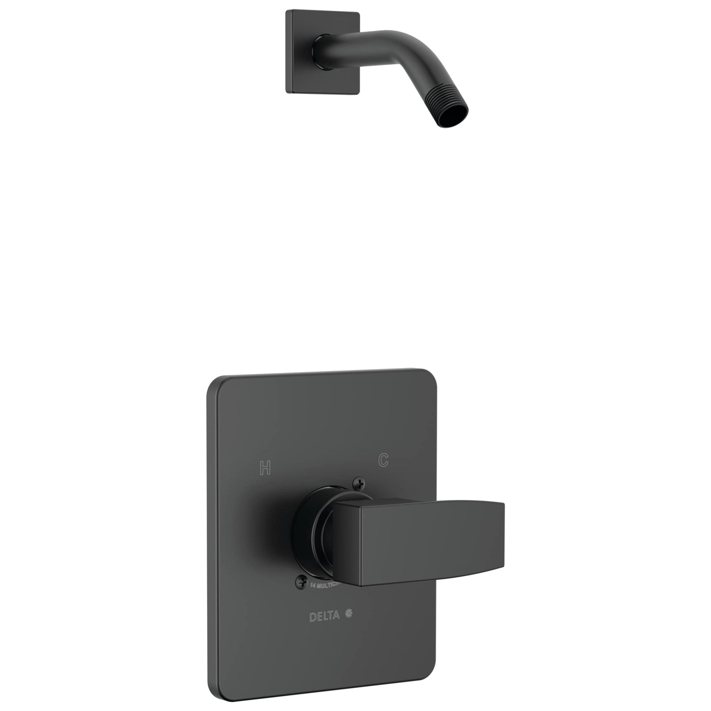 Delta T14267-LHD-PP Modern Shower Only Trim Package - Less Shower Head - Matte Black