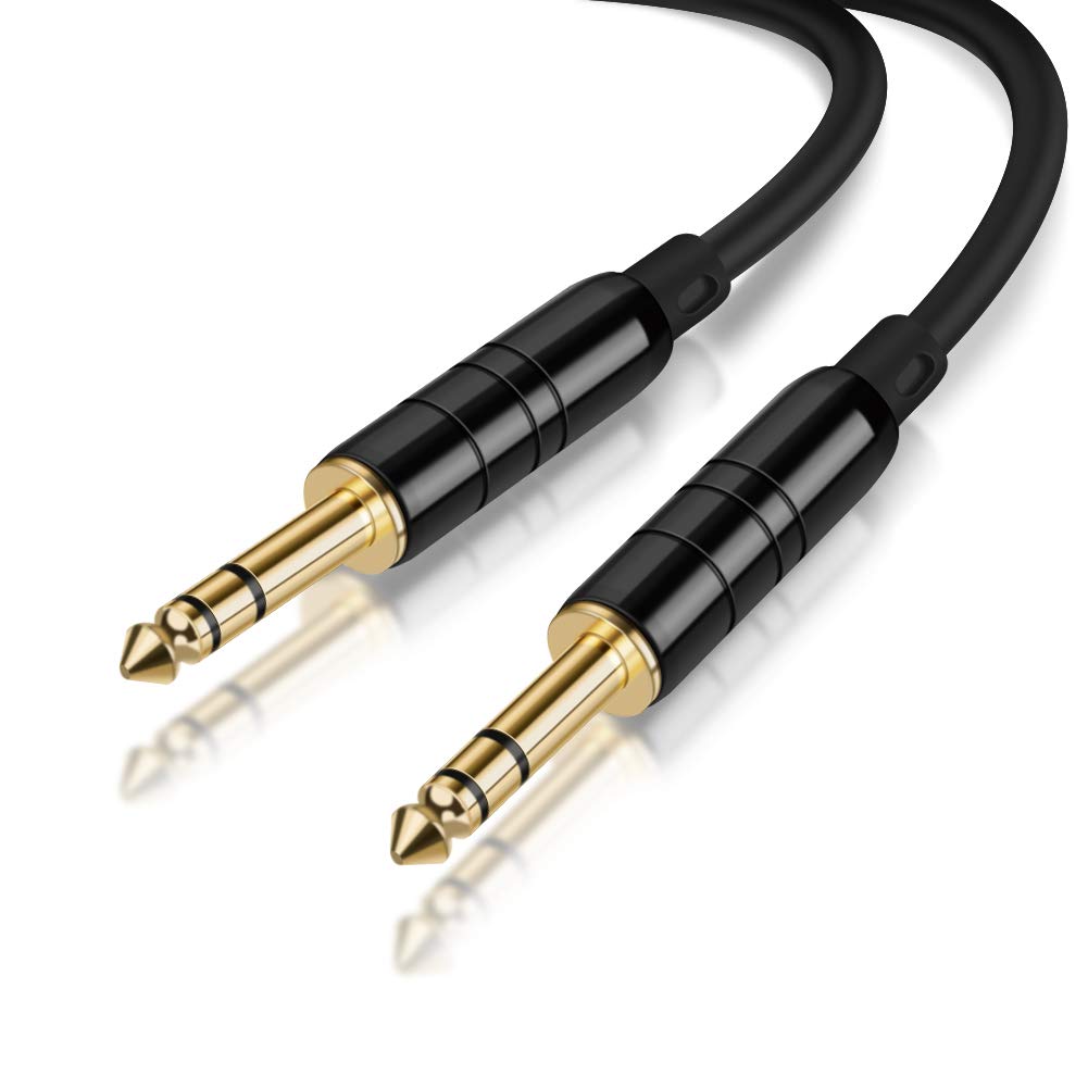 CableCreation 1/4 TRS Cable 50FT*2, Pro Grade Instrument Guitar Cable,1/4 Inch 6.35mm Balanced Stereo Audio Cord for Bass,Keyb