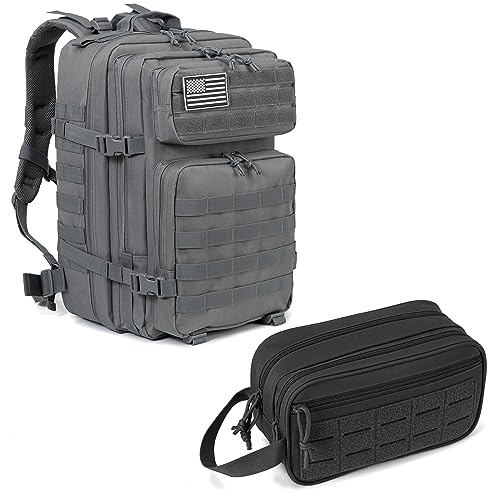QT&QY 45L Tactical backpack & Tactical Toiletry Bag