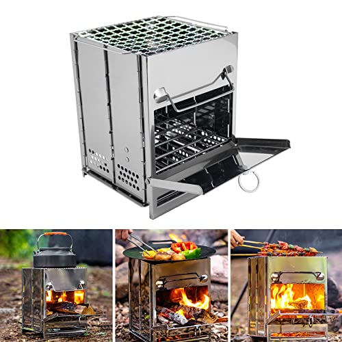 XINNIKESI Camping Cookware, Folding Wind-Proof Wood Burnings Stove Portable Camp Stove Furnaces Backpacking Stove Picnics ...