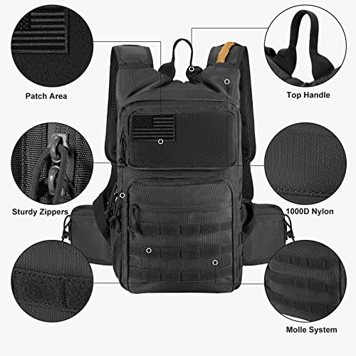 FRTKK Tactical Hydration Pack Lightweight Insulation Water Backpack Molle Hydration Backpack for Hiking, Running, Cycling,...
