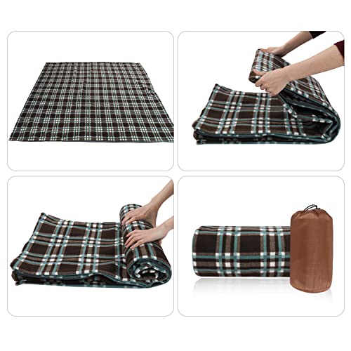 REDCAMP Fleece Sleeping Bag Liner Thicker for Adult Warm or Cold Weather, 73" Long Full Sized Zipper Camping Blanket for O...