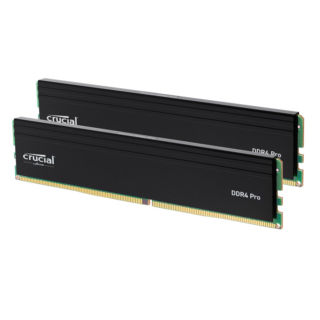 Crucial Pro 64Gb Ddr4 Ram Kit (2X32Gb), 3200Mhz (Or 3000Mhz Or 2666Mhz) Desktop Memory, Compatible With Intel And Amd Ryzen - Cp