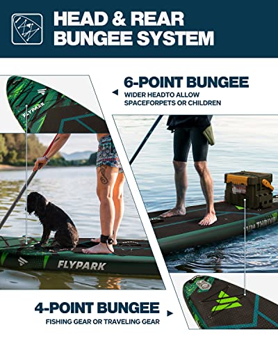 Flypark Couple Bundles｜11'x34''x6'' Extra Wide Inflatable Stand Up Paddle Boards, All Accessories+2, 116L Backpack, Should...