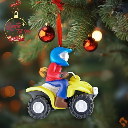 ATV Christmas Ornament 2025 Personalized 4 Wheeler or Quad Bike Gift for Boys, Teens, or Men – Custom Dirt Bike & Camping ...