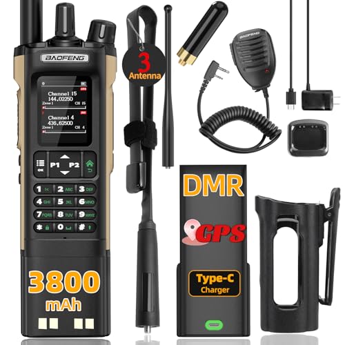 Ham Radio Baofeng DM32 DMR Radio Handheld Rechargeable Walkie Talkies Long Range DM32UV 5RM Two Way Radio NOAA Weather Rad...