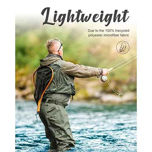 Dark Lightning Breathable Insulated Chest Waders, Perfect for 4 Seasons Fly Fishing Stocking Foot Waders for Men and Women