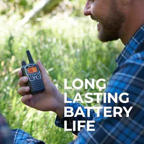Midland¢ç T71VP3 X-TALKER Long Range Walkie Talkie - FRS Two-Way Radio for Camping Overlanding Rock Crawling - NOAA Weather Scan - 36 Channels and 121 Privacy Codes Black/Silver 2 Pack