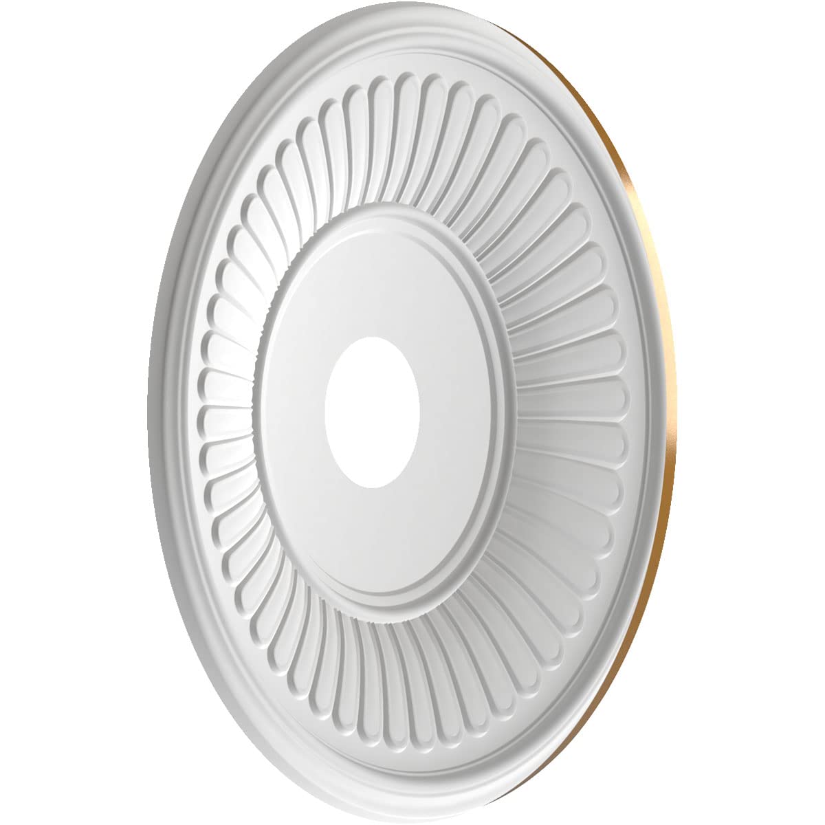 Ekena Millwork Cmp19Bedvg Berkshire Thermoformed Pvc Ceiling Medallion (Fits Canopies Up To 8 3/8), 19Od X 3 1/2Id X 1P, Univers