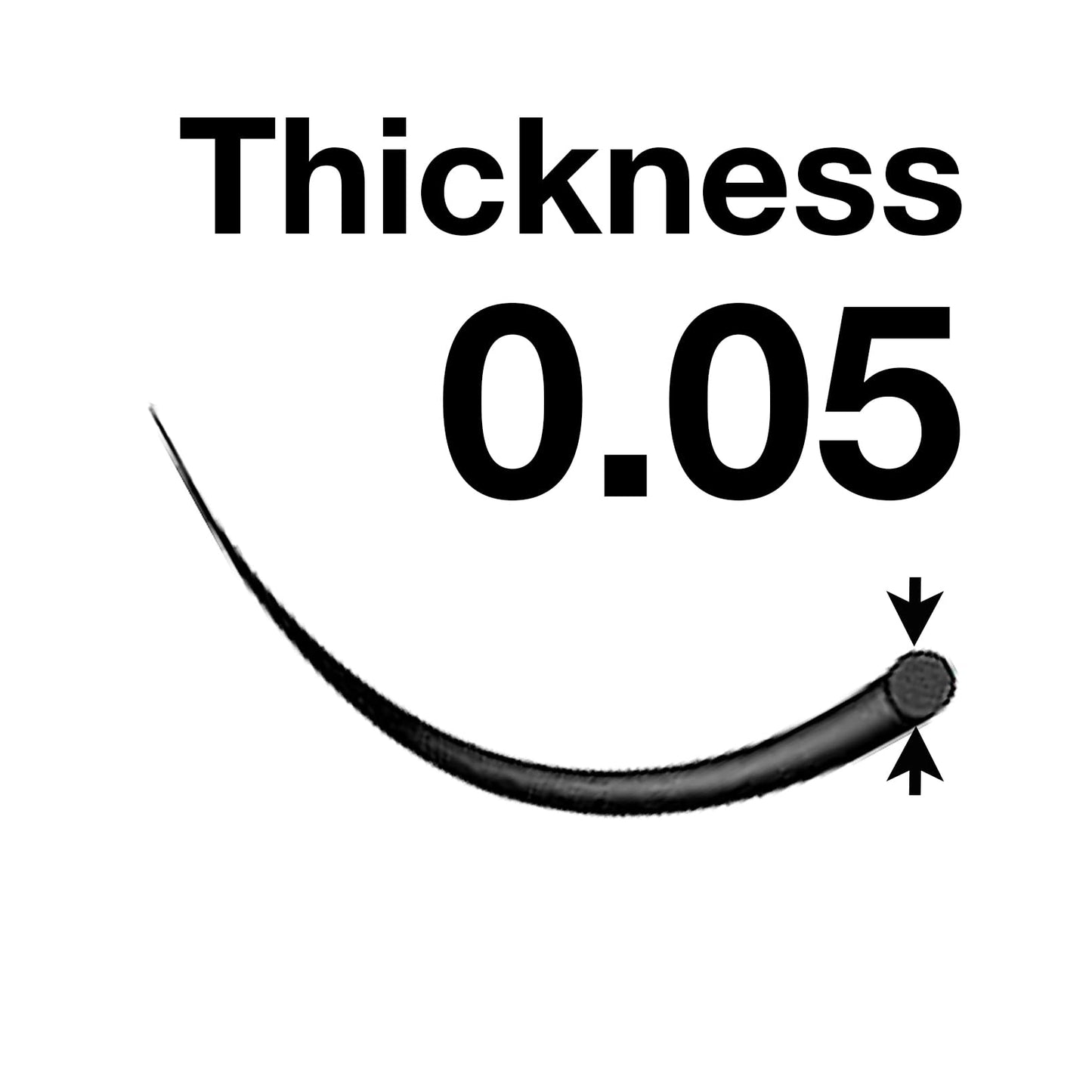 EMILYSTORES Lash Extensions 0.05mm Thickness C Curl 17mm Length Volume Eyelashes For Eyelash Extensions(0.05,C,17mm)
