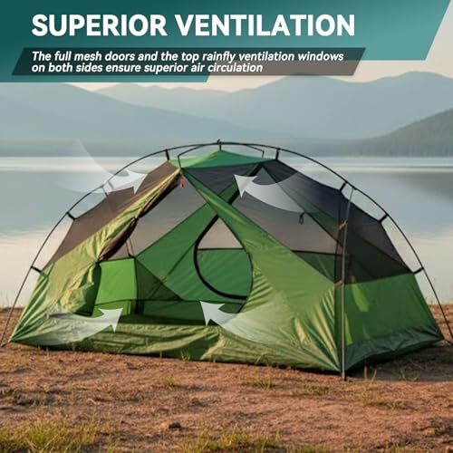 Clostnature 2 Person Backpacking Tent - Lightweight Two Person Tent for Backpacking, Easy Set Up Waterproof Camping Tent f...