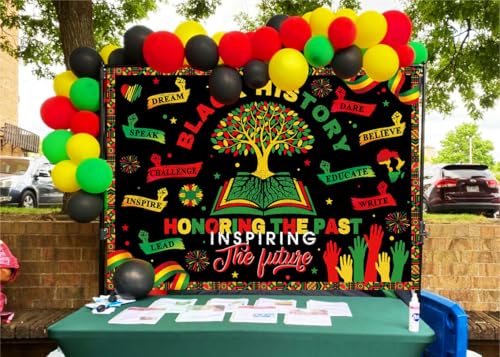 Black History Month Backdrop Honoring The Past Inspiring The Future Photography Background African American Black History ...