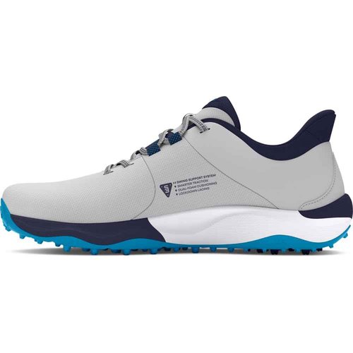 Under Armour Men's Drive Pro Spikeless, (101) Mod Gray/Capri/Midnight Navy, 8, US