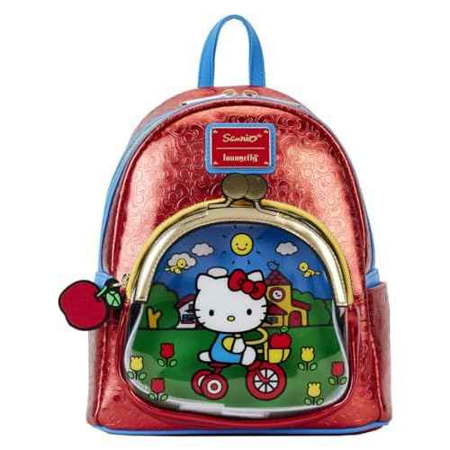 Loungefly Backpacks Hello Kitty 50th Anniversary Coin Bag Mini Backpack Red, Red, standard