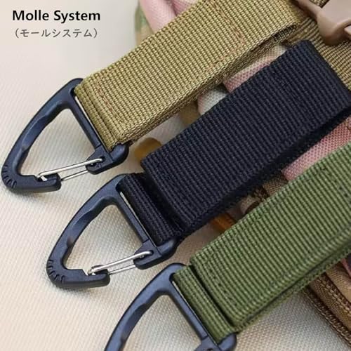 6 Pack Tactical Carabiner Buckle Hook,Keychain Clip for Backpack, Belt, Water Bottle, Outdoor & EDC Use