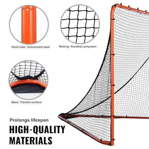 VEVOR Portable Lacrosse Goal - Complete Training Accessory Set with Extended Coverage for Youth and Adults