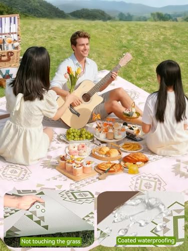 Disposable Waterproof Picnic Blanket & Tablecloth | Extra Large Thicken Quick-Dry Beach Mat for Camping, Hiking, Parks & O...