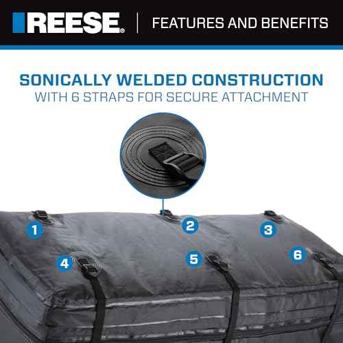 Reese 1044000 Olympia Hitch Mount Expandable Cargo Carrier Bag, 48 Inch x 19 Inch x 18 Inch to 22 Inch, 11.5 cu. ft. Capacity, Fits 48 X 20¡± Cargo Carriers