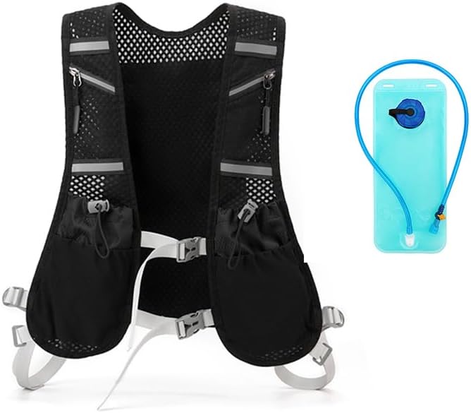 Running Hydration Vest with 68 OZ(2L) Water Bag, Waterproof Phone Pocket, Lightweight Hydration Pack, Adjustable No-Bounce...