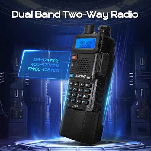 BAOFENG UV-5R 8W Ham Radio Handheld Long Range with 3800mAh Type-C Charging Port Battery, UV5R Rechargeable Handheld Walkie Talkie, Dual Band Two Way Radio for Adults (2 Pack)