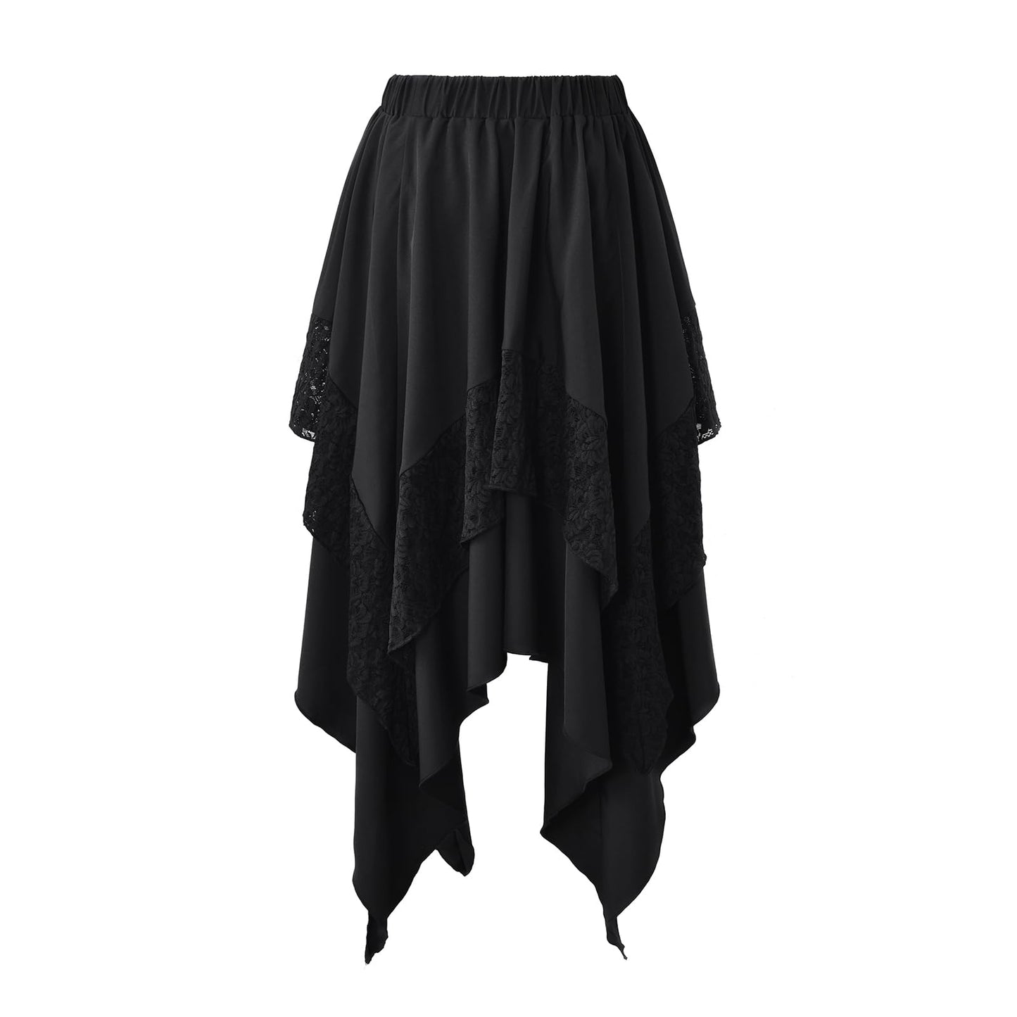 Apocrypha Womens Victorian Renaissance Vintage Gothic Retro Costumes Pirates Skirt (Small, Black-ZD)