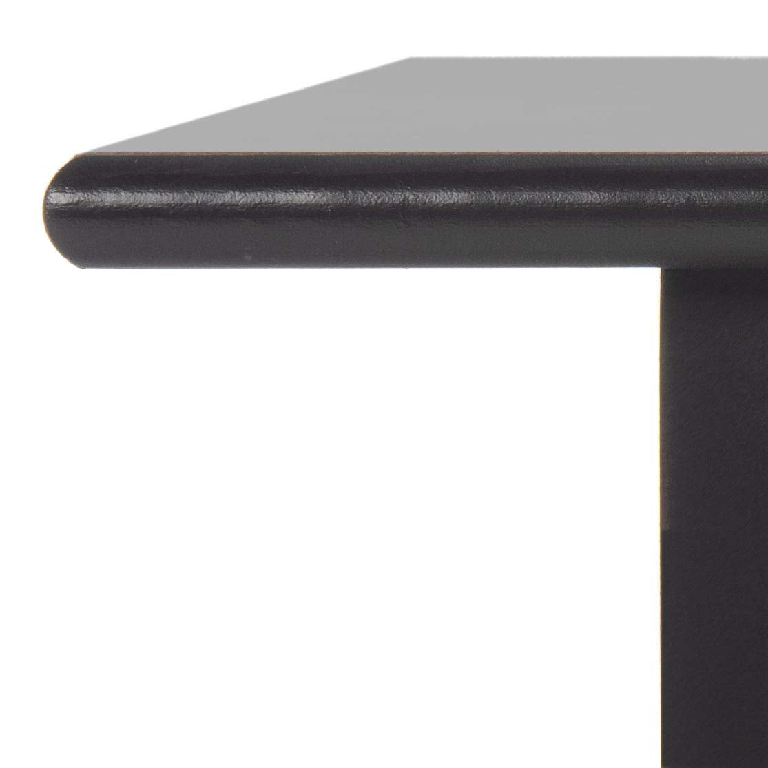 SAFAVIEH Home Collection – Boris Distressed Black Coffee Table with Drawers & Shelf, Farmhouse Storage Coffee Table, Carved Detail Design (AMH5706B)