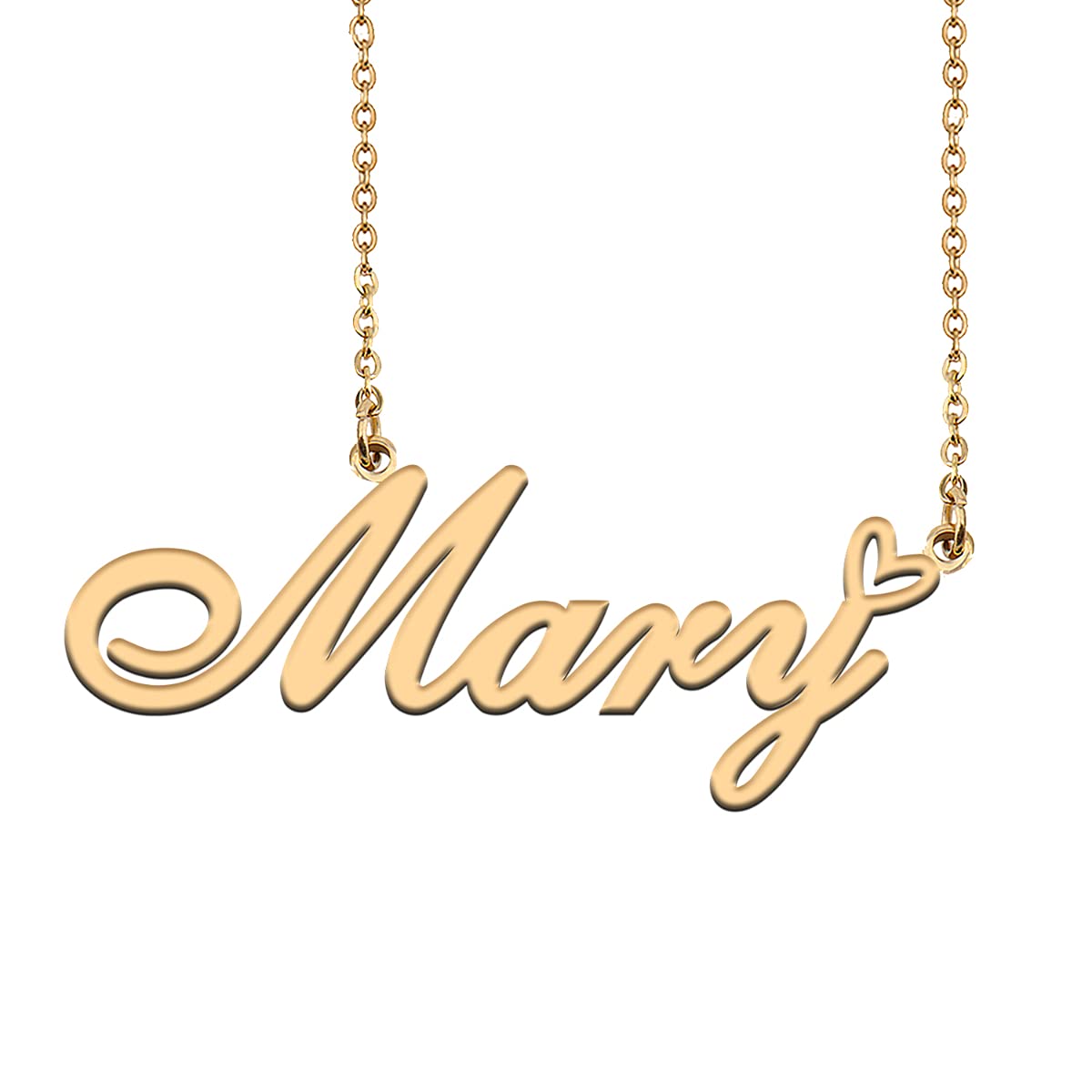 HUAN XUN Customized Nameplate Gold Necklace for Women Mary Necklaces Charm Pendant Jewelry for Mom