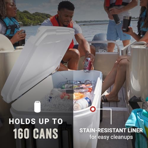 Coleman Marine Cooler with Fully Insulated UV Guard Lid & Body, Keeps Ice for 3+ Days, Great for Boating & Fishing, 52qt/1...