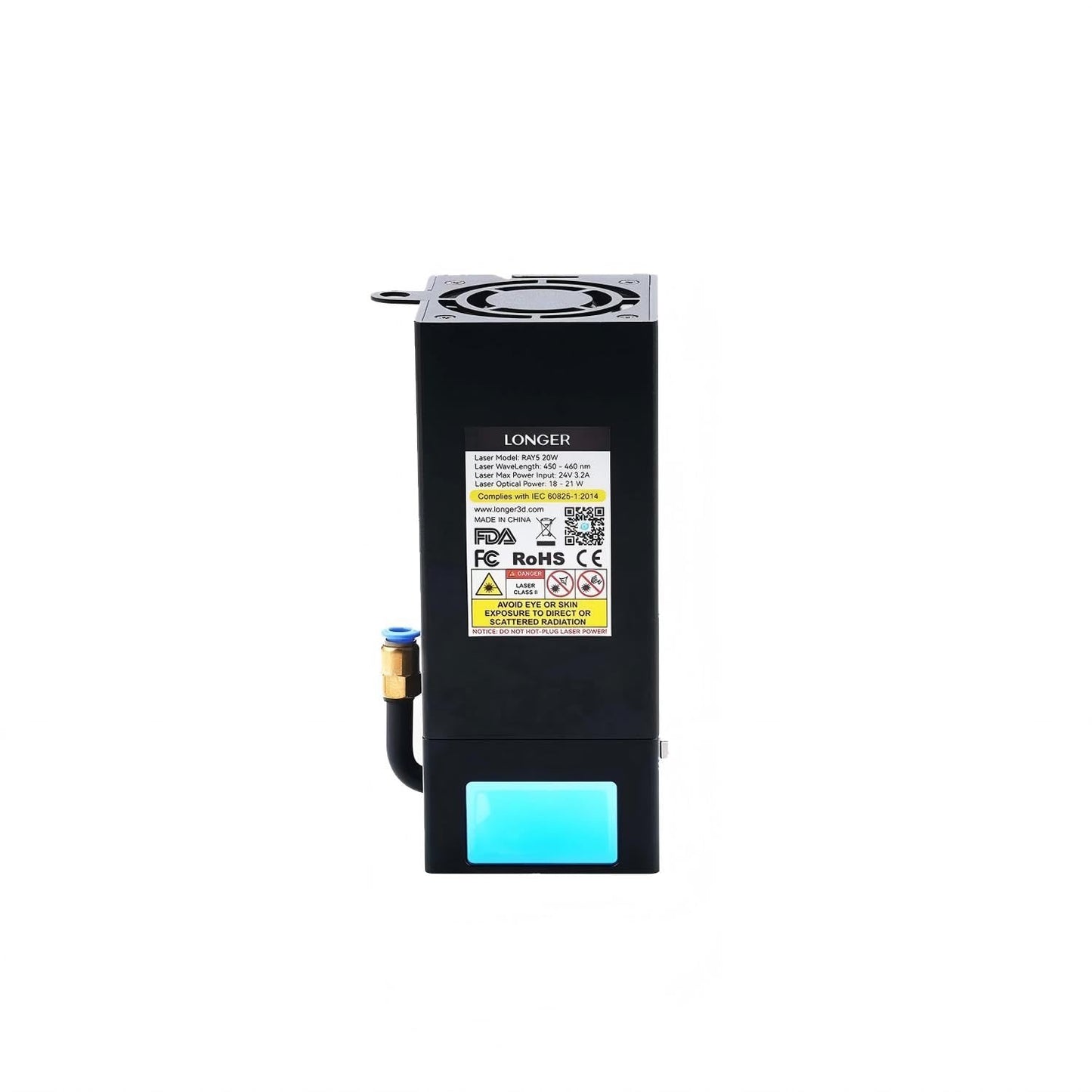 Longer RAY5 20000mW Laser Engraver Module, Dual Beam Compressed 0.08 * 0.1mm Laser Spot, DIY Laser Head for Laser Engraver RAY5, Eye Protection, Laser Class 4