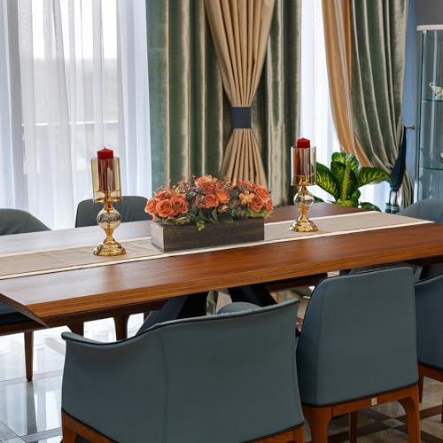 Dahey Centerpiece Table Decorations for Dining Room Farmhouse Living Room Fall Table Centerpieces Decor Wood Tray with 3 A...