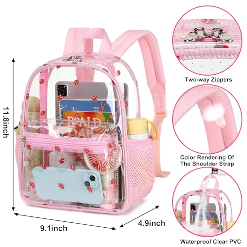 CAMTOP Clear Backpack for Stadium Events Approved Women Girls, Small Clear Bag for Concert, Work, Sporting Festival, Water...