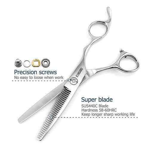 Barber Scissors Set Hair Scissor Set 6 Inch Hair Shears Professional Haircut Scissors Thinning Shear Japan 440C Kinsaro