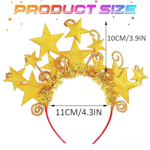 GORTIN Light up Star Headband LED Glowing Costume Headpiece Rave Hair Accessories for Women