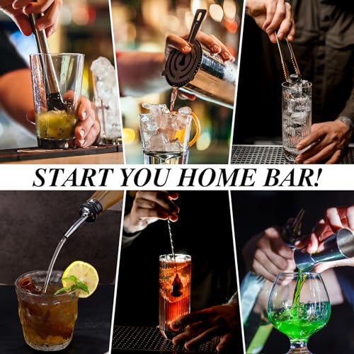 Cocktail Shaker Set with Stand - 25pcs Mixology Bartender Kit 25oz Professional Bar Tools Set Bar Accessories for Drink Mi...