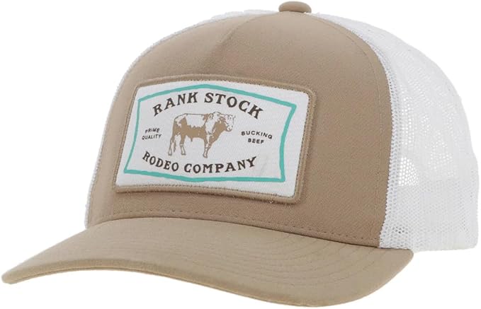 HOOEY Rank Stock Trucker Hat for Men – Adjustable Snapback Mesh Baseball Cap - Western Rodeo Work & Casual Wear