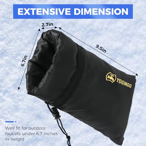 Outdoor Faucet Covers for Winter Freeze Protection, 2 Pack 6.7" x 9.5" Hose Bib Cover, Water Spigot Covers Winter Insulate...