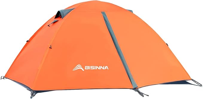BISINNA 2/4 Person Camping Tent Lightweight Backpacking Tent Waterproof Windproof Two Doors Easy Setup Double Layer Outdoo...